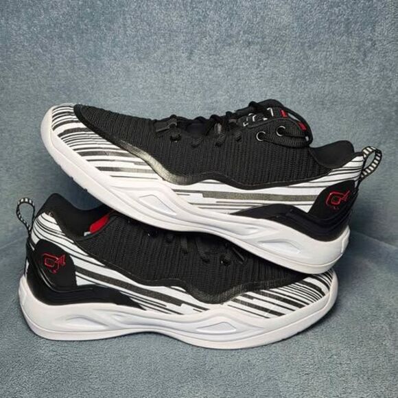 Q4 White Streak 495 LO SP Black/White Basketball Shoes Mens Size 10.5 main image 8